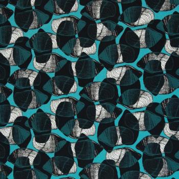 Dekodruck Shells Blau/Petrol by Thorsten Berger von Swafing